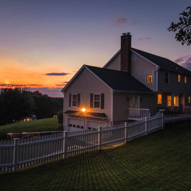 Colonial House Sunset