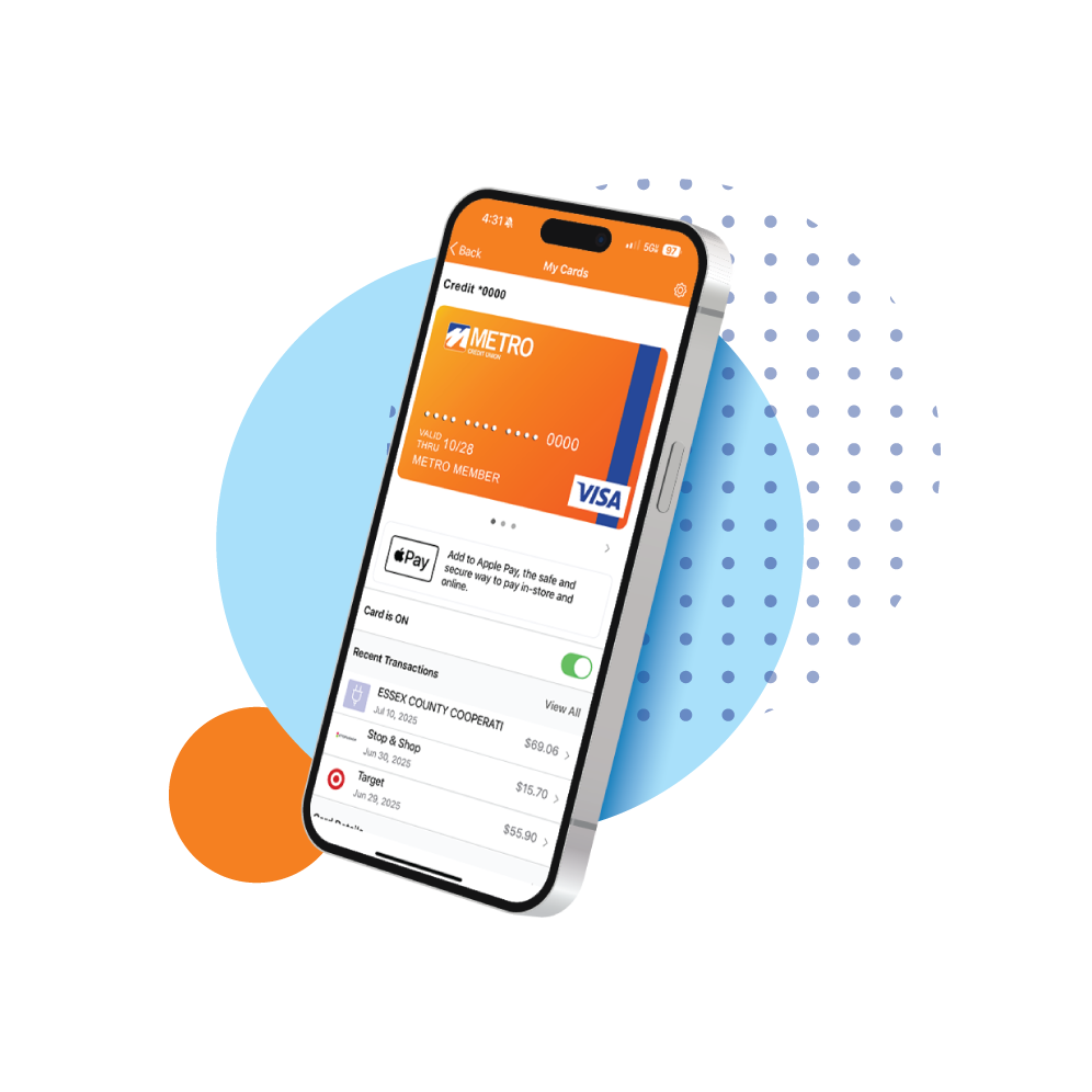 Card Controls | Metro Credit Union, image size:996x996